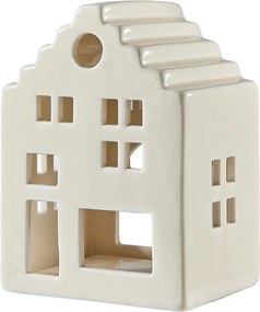 DELFT Keramický svietnik na čajovú sviečku 13 cm - béžová