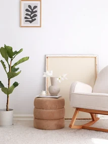 Plyšový puf Boum 40 cm, ťavia farba