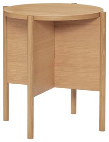 Okrúhly odkladací stolík v dekore duba ø 45 cm Heritage – Hübsch