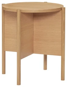 Okrúhly odkladací stolík v dekore duba ø 45 cm Heritage – Hübsch
