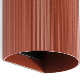 FARO 40545 - Nástenné svietidlo SOLE 2xGU10/8W/230V tehlová vrúbkovaná guľatý