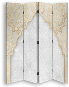 Gario Paraván Orientálny vzor v zlatej farbe Rozmery: 145 x 170 cm, Prevedenie: Klasický paraván
