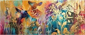 Obraz - Abstraktná maľba prírody (120x50 cm)