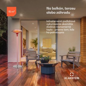 Blumfeldt Heat Guard, infračervený sálavý ohrievač, 2100 W, IP44, výškovo nastaviteľný, IR ComfortHeat