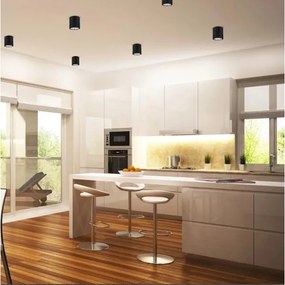 Bodové svietidlo JUPITER 1xE27/20W/230V pr. 16,5 cm čierna