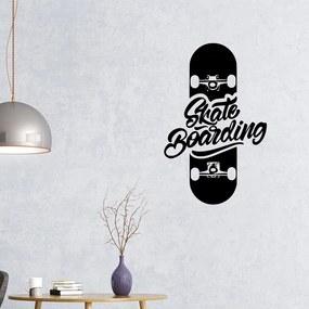 Veselá Stena Samolepka Skate Farba: černá, Veľkosť: 60 x 39 cm