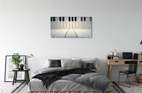 Obraz na skle klávesy klavíra 125x50 cm