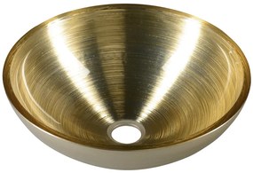 Sapho Sapho, MURANO SOFT BROWN sklenené umývadlo 40x14cm, béžovozlatá, AL5318-67