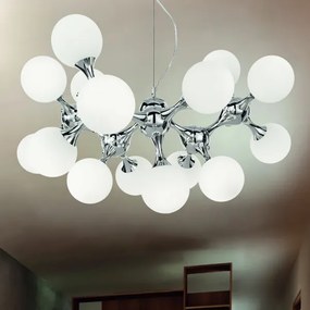 Ideal Lux - Luster na lanku NODI 15xE14/28W/230V lesklý chróm/biela