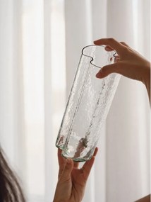 Sklenená ručne vyrobená váza (výška 24 cm) Tubu – noo.ma