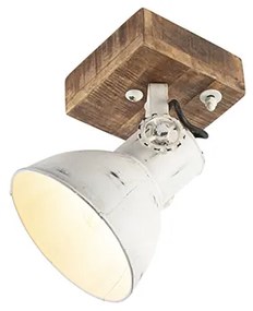 Priemyselné bodové svetlo biele s mangovým drevom 18 cm - Mangoes