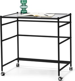 Sklenený písací stôl »CN3« s kolieskami