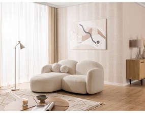 Svetlohnedá rohová pohovka z textílie buklé (ľavý roh/s leňoškou) Orbit – Ropez