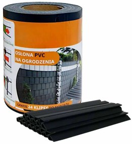 Ekspand Tieniaca fólia na plot 19cm x 35m 450g/m2 Grafitová + spony 24ks
