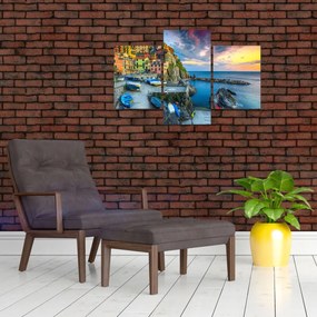 Obraz - Stredomorská dedina (90x60 cm)