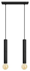 Luster na lanku TUBA 2xE27/15W/230V čierna