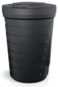 Sud na dažďovú vodu, priemer 64,8 cm, 210 l, čierna