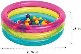 INTEX BABY BALL PIT Hrací bazénik s tromi prstencami 86 x 25 cm 48674