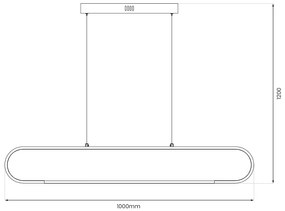 Závesné LED svietidlo Frame, 1x LED 42w, 4000k, b