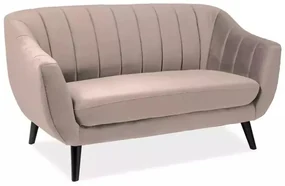 Pohovka Elite Velvet, dvojsedačka, béžová