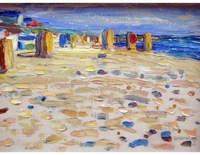 Obraz - reprodukcia 40x30 cm Holland - Beach Chairs, Wassily Kandinsky - Fedkolor