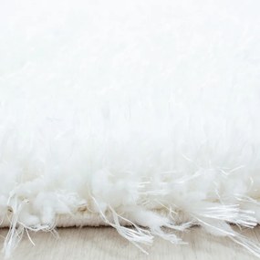 Ayyildiz koberce Kusový koberec Brilliant Shaggy 4200 Snow kruh - 160x160 (priemer) kruh cm