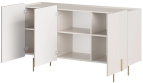 Komoda Malmi 150 cm - kašmírová / zlatá