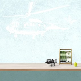 Sablio Samolepka na stenu: Vojenský vrtulník 2 - 60x33 cm