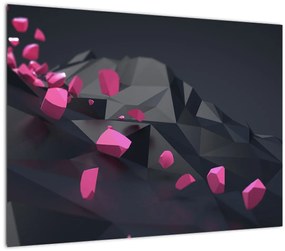 Sklenený obraz 3D abstrakcie (70x50 cm)