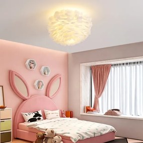 Brilagi - Stropné svietidlo FEATHER 3xE27/40W/230V pr. 40 cm biele