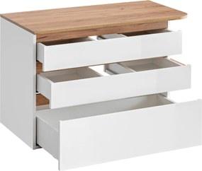 Comad Kúpeľňová skrinka pod umývadlo Platinum 90 biela/zlatý dub craft