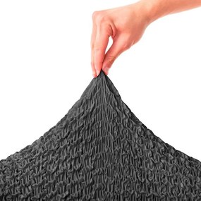 Bielastické poťahy MOSAICO tmavosivé kreslo ušiak (š. 60 - 110 cm)