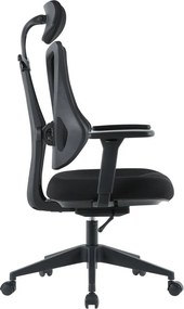 Herná ergonomická stolička ERACER H3246 — sieť / látka, čierna