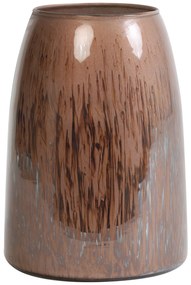 Veľký sklenený svietnik MONLE, purple brown 20 cm