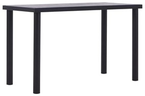 Jedálenský stôl, čierna a betónovo sivá 120x60x75 cm, MDF