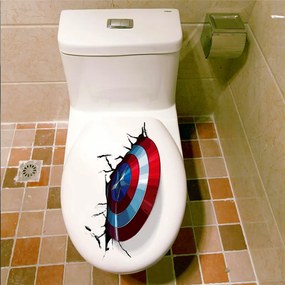 Samolepka na stenu "Captain America - štít" 25x30 cm