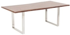 Harmony jedálenský stôl 180x90 cm tmavohnedý / chróm