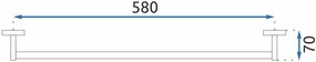 Rea príslušenstvo, 1-ramenný vešiak do kúpeľne na uteráky, BLACK ERLO 1, REA-80001