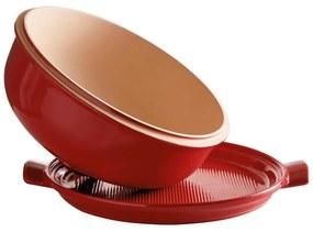 Červená keramická okrúhla forma na pečenie chleba Emile Henry, ⌀ 28,5 cm
