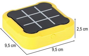 Kolo krížov elektronická logická hra tic tac toe konzola prenosná žltá