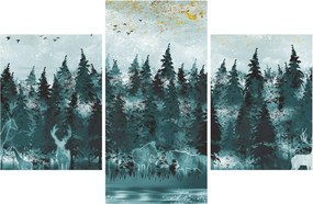 Obraz - Zvieratá v lese (90x60 cm)