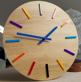 Nástenné hodiny Colorfull hnedé