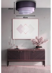 Duolla - Stropné svietidlo TRIO 1xE27/15W/230V pr. 45 cm čierna/ružová/strieborná