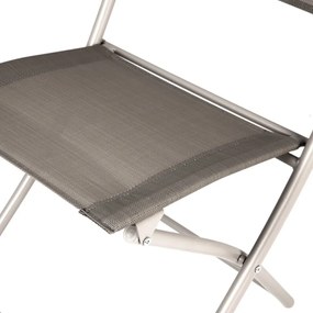 Skladacie textilné záhradné kreslá béžové - set 2 kusov