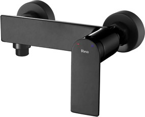 Rea Storm, nástenná sprchová batéria s ručnou sprchovou sadou, čierna matná, REA-B8033