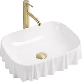 Rea Atria, umývadlo na dosku 500×400×140 mm, biela lesklá, REA-U3503