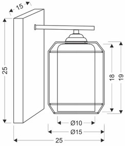 Nástenná lampa JONERA 1xE27/40W/230V čierna