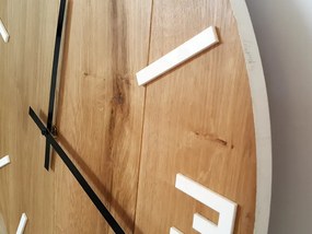 Dřevěné nástěnné hodiny Arabic 50 cm hnědé/bílé