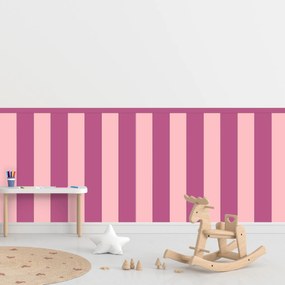 PIPPER. Textilná samolepiaca tapeta - Obdĺžnik - Cukríkovo ružová farba Farba: Kombinácia, Veľkosť: 100 cm