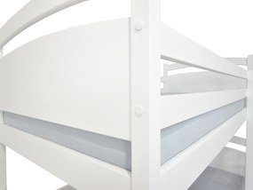 Wilsondo Poschodová posteľ s prístelkou Petra 2 90x200 - biela